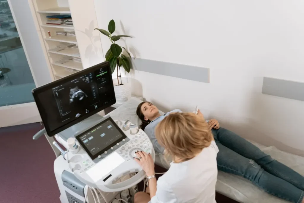 Specialist talking through options with a patient