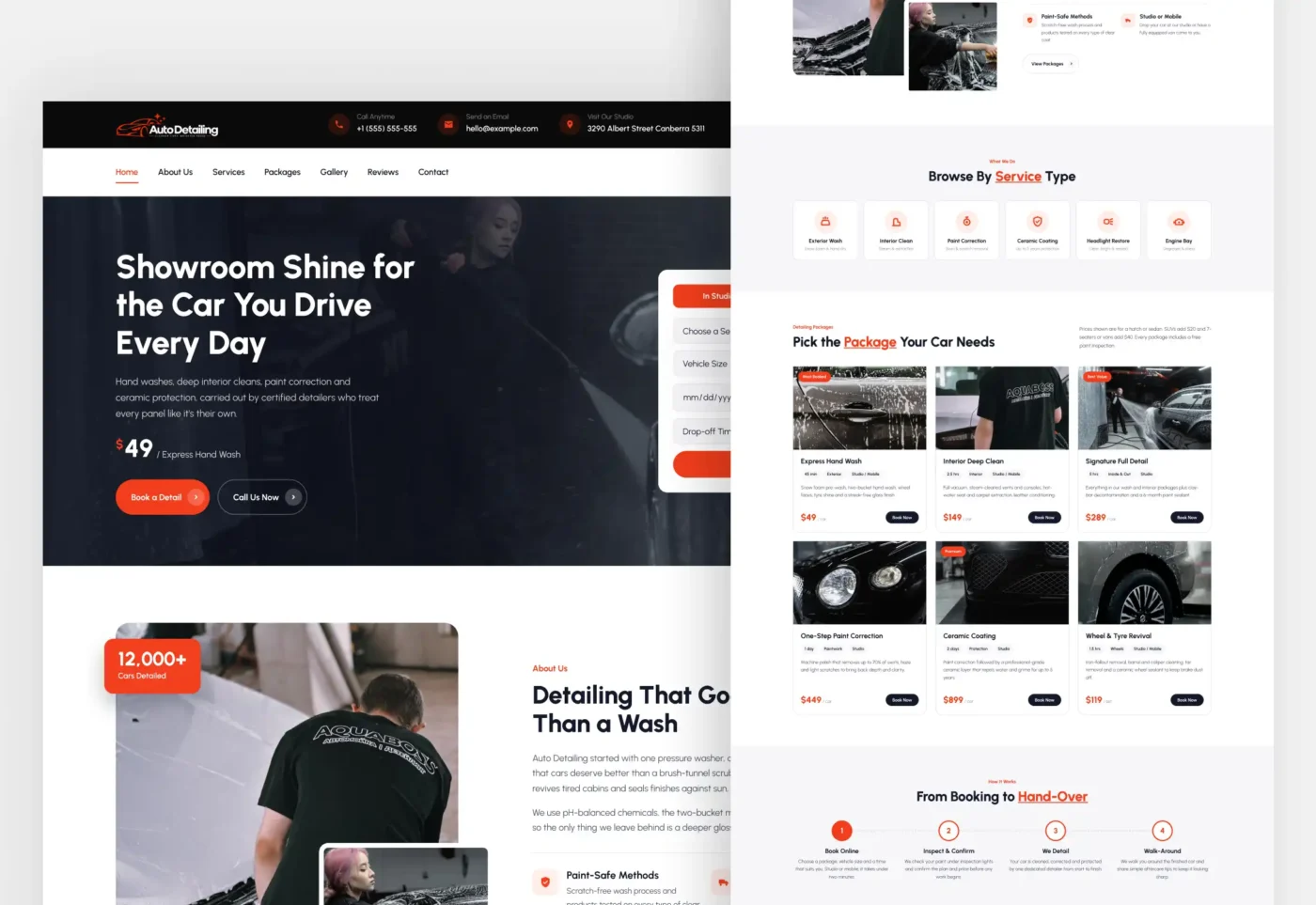 Auto Detailing Astro Theme