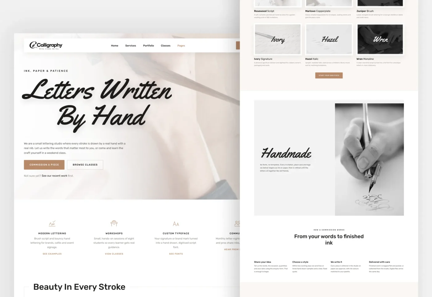 Calligraphy WordPress Theme