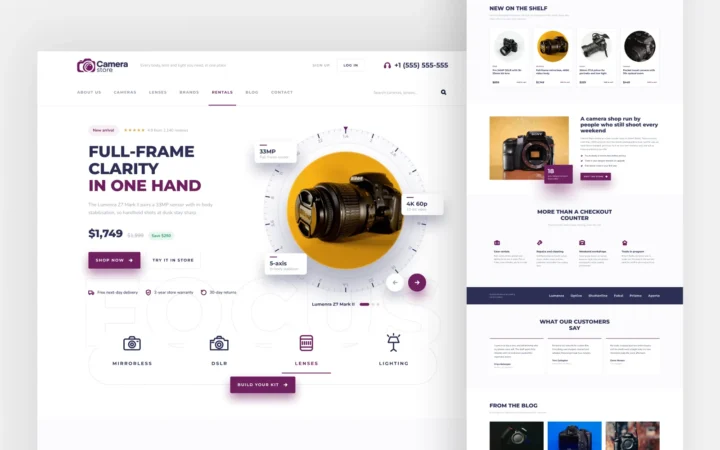 Camera Store WordPress Theme