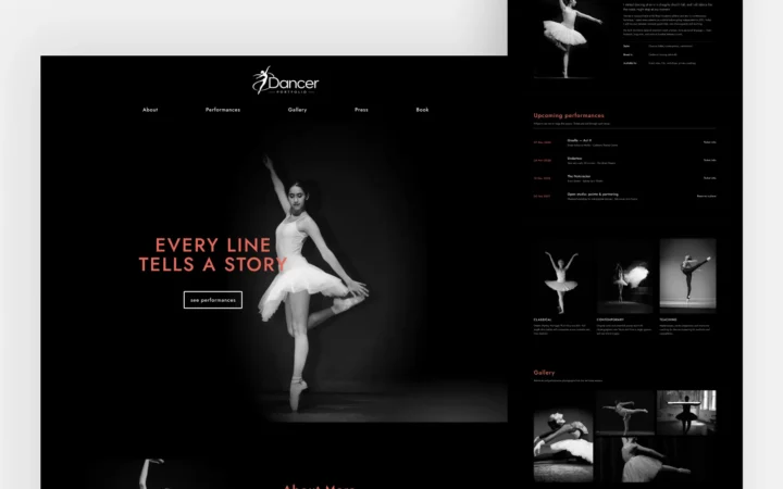 Dancer Portfolio WordPress Theme