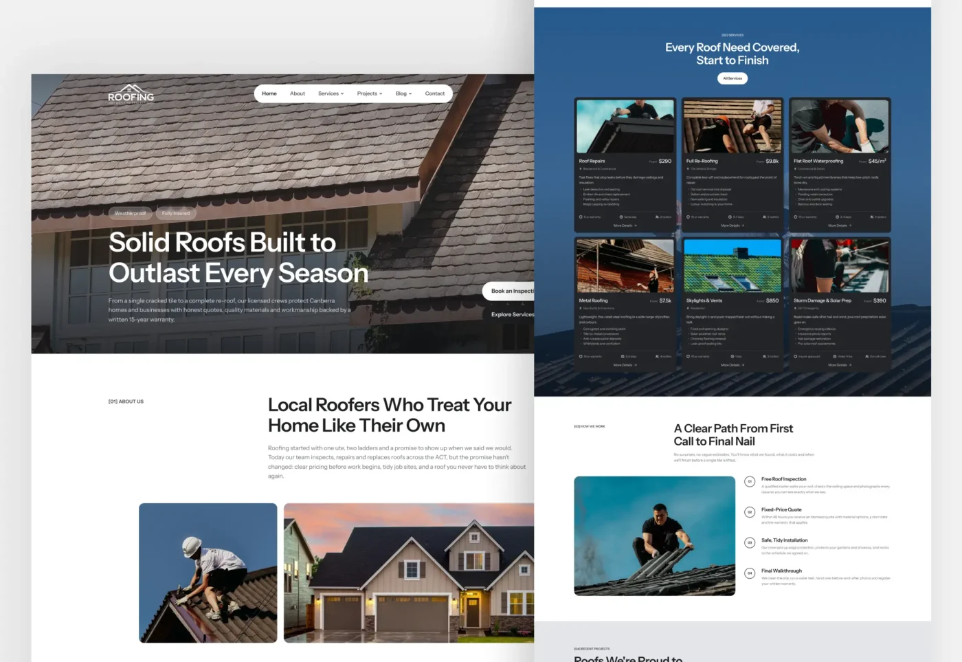 Roofing Astro Theme