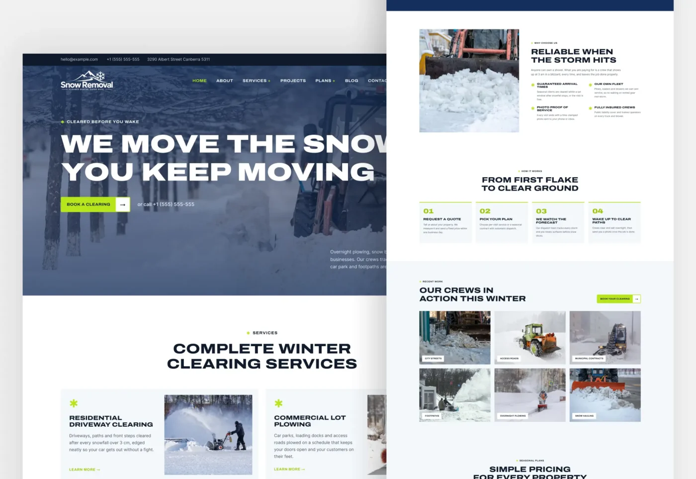 Snow Removal WordPress Theme